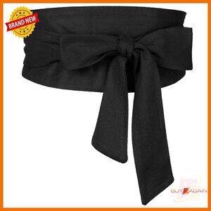 Plus Size Obi Belt Self-Tie Wrap Wide Sash Waistband for Dresses